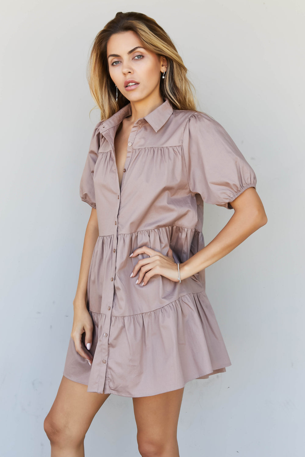 Zenana Venice Vibes Full Size Tiered Shirt