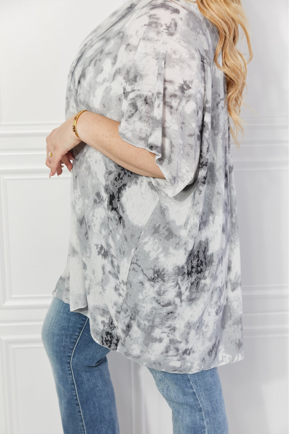 Justin Taylor Tie Dye Beach Cover Up Kimono