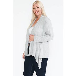 SHARK BITE LONG SLEEVE OPEN CARDIGAN