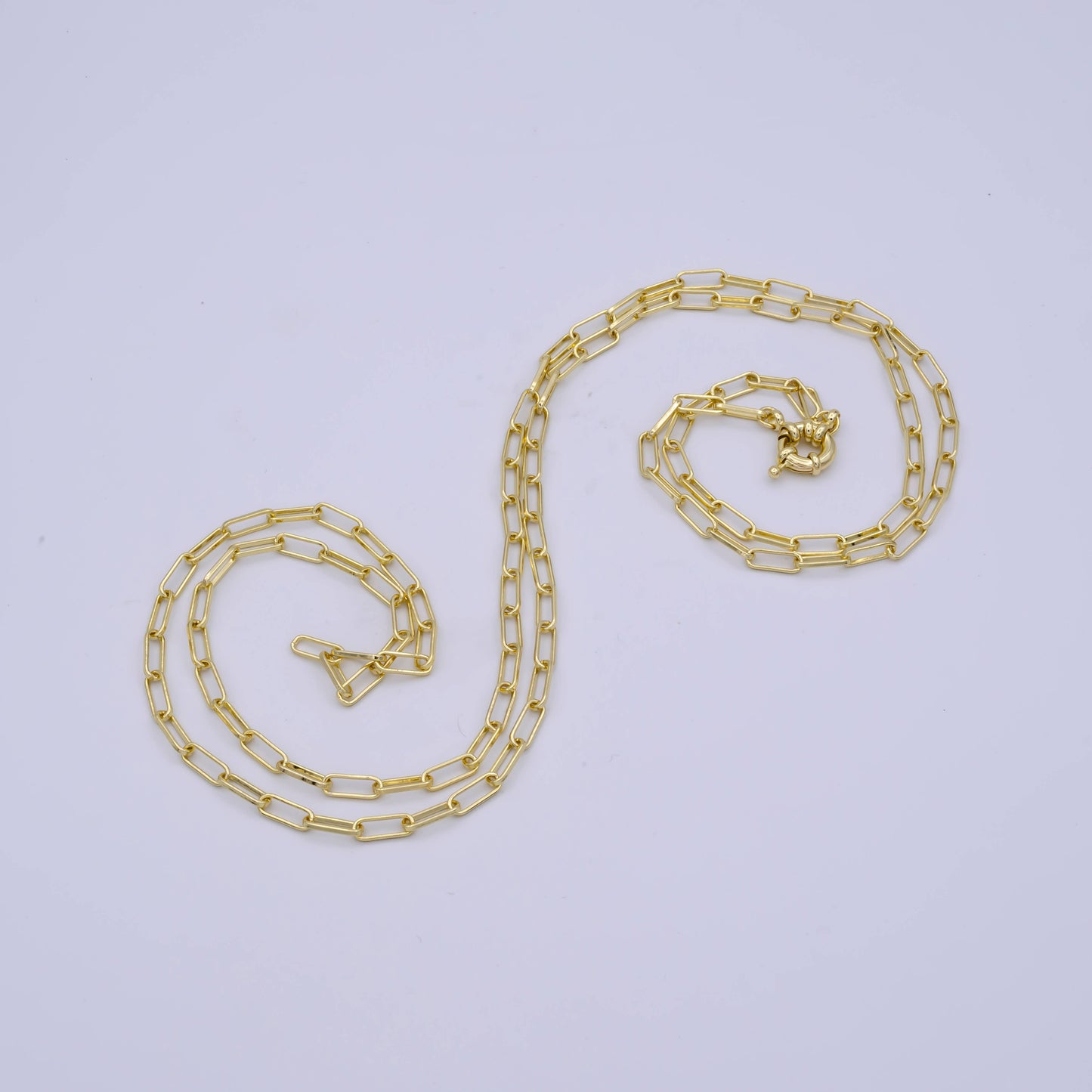 Gold Filled Paper Clip Chain Necklace