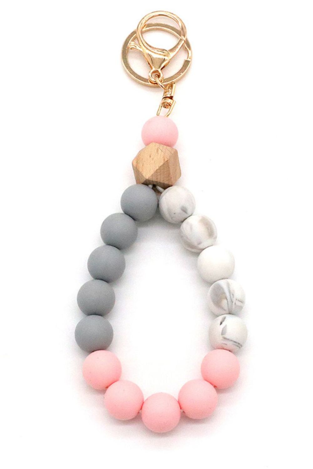 Multicolored Beaded Keychain