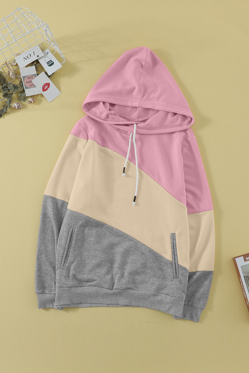 Colorblock Pocketed Hoodie