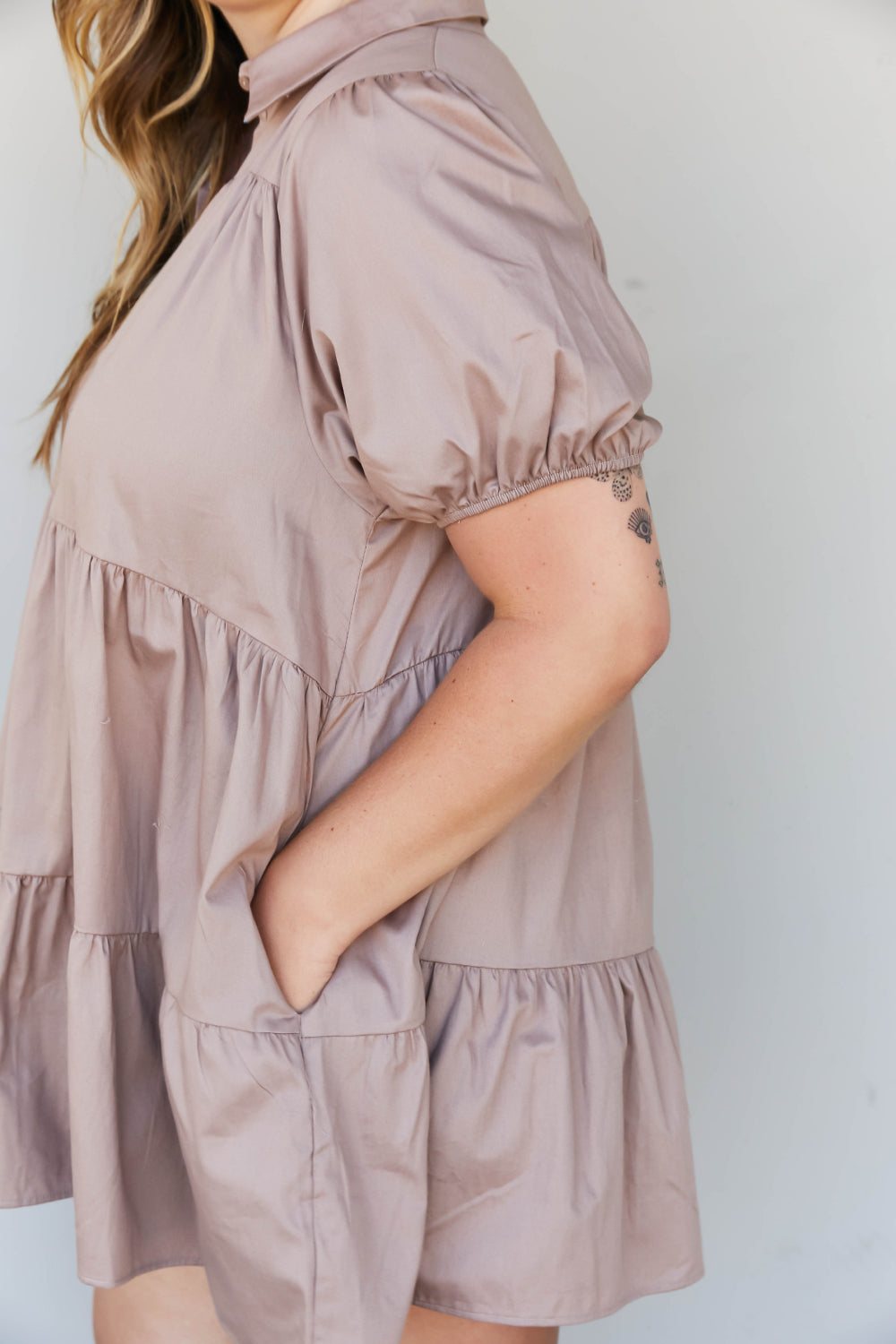 Zenana Venice Vibes Full Size Tiered Shirt