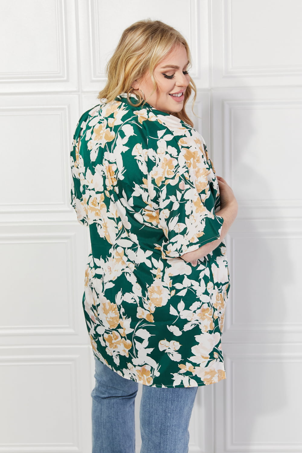 Justin Taylor Time To Grow Floral Kimono in Green