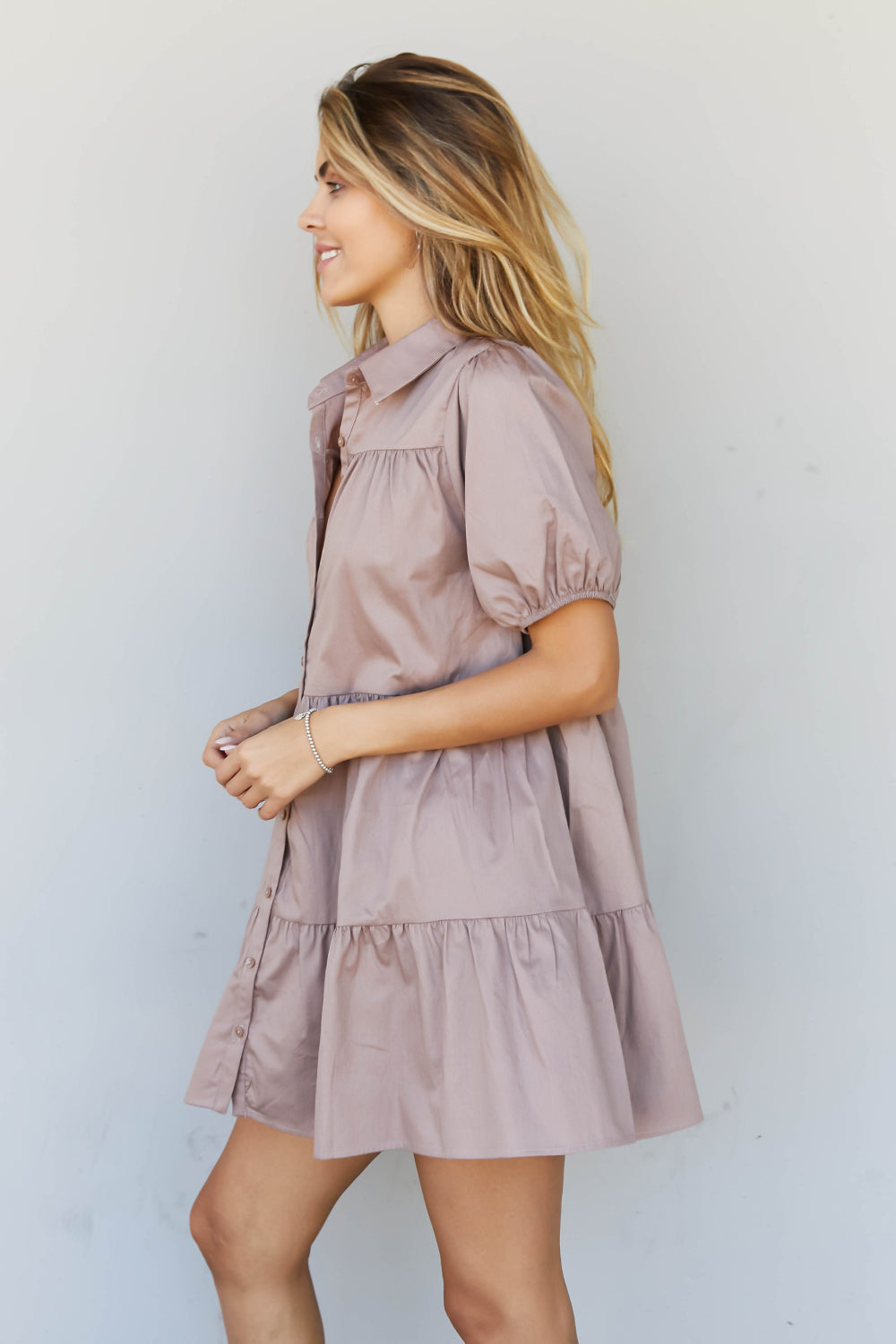 Zenana Venice Vibes Full Size Tiered Shirt