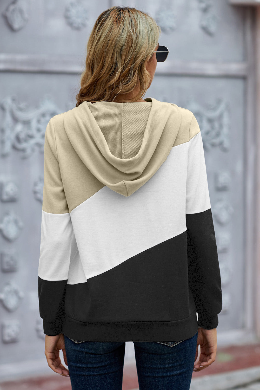Colorblock Pocketed Hoodie