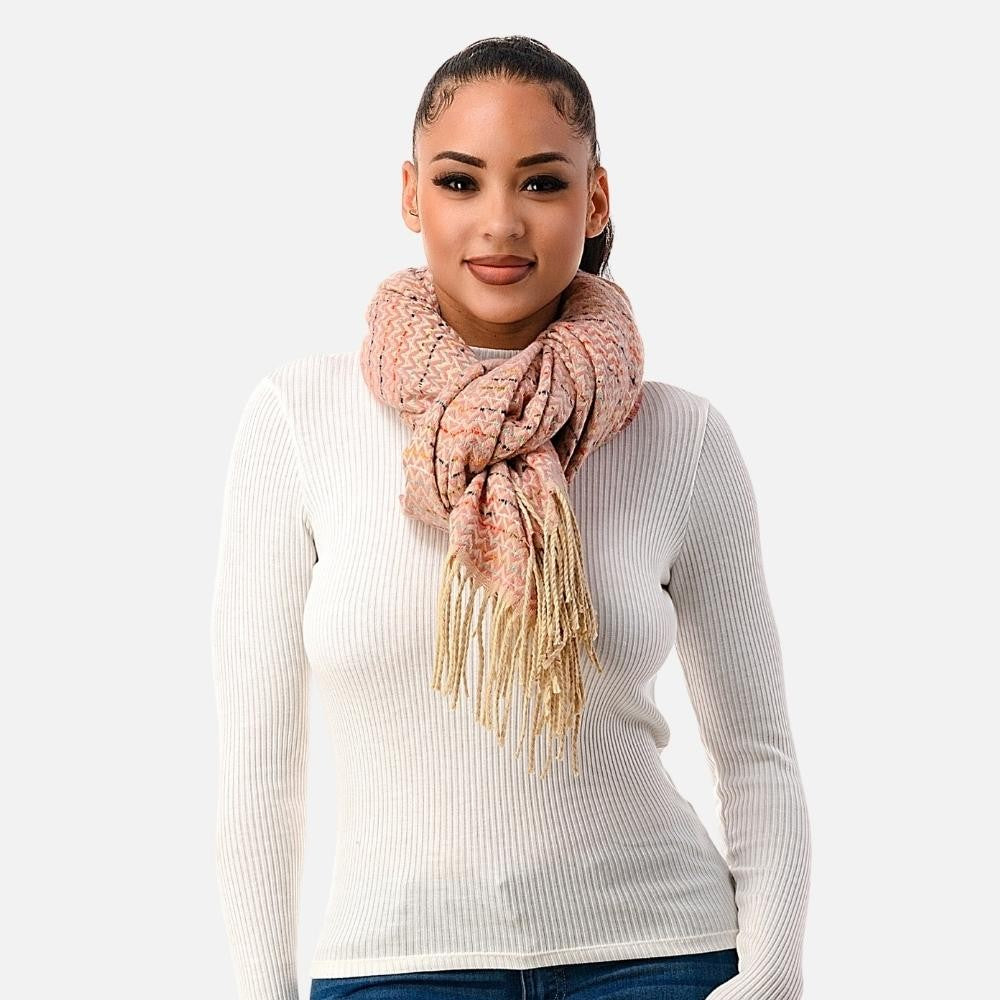 Zig Zag Pink Scarf