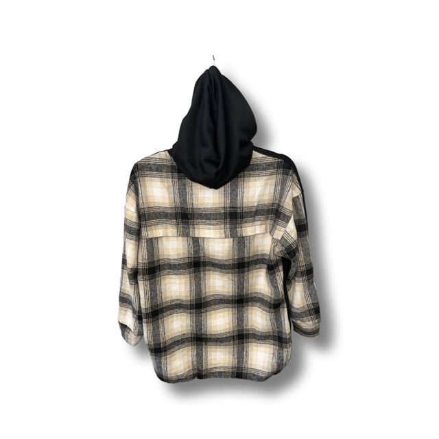 Plaid Patchwork Long Sleeve Hoodie