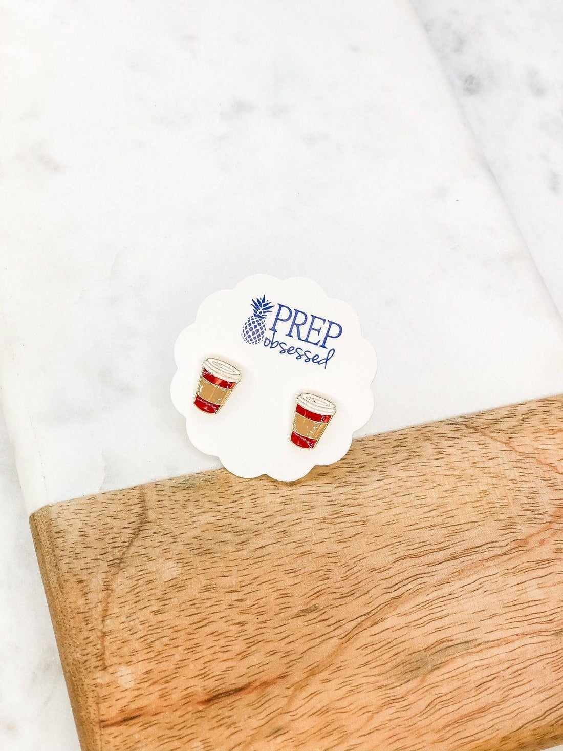 Coffee Cup Stud Earrings