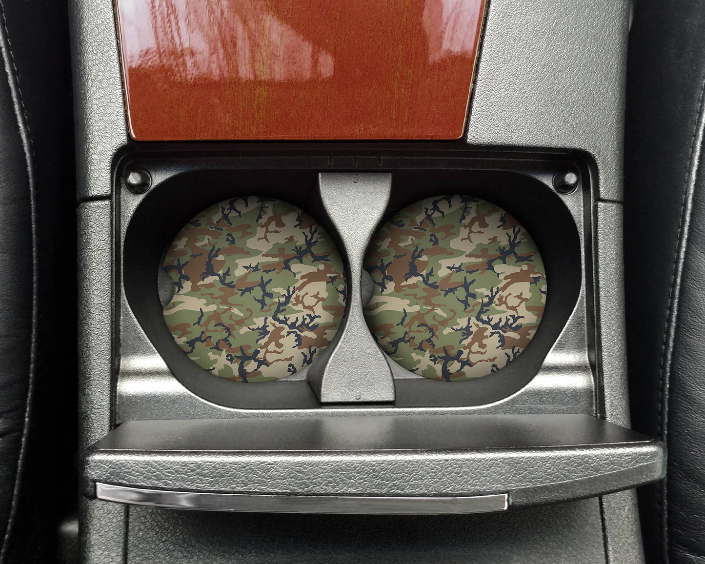 Camo Green Car Coaster