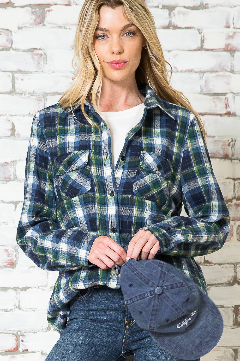 PLAID BUTTON DOWN SHIRT