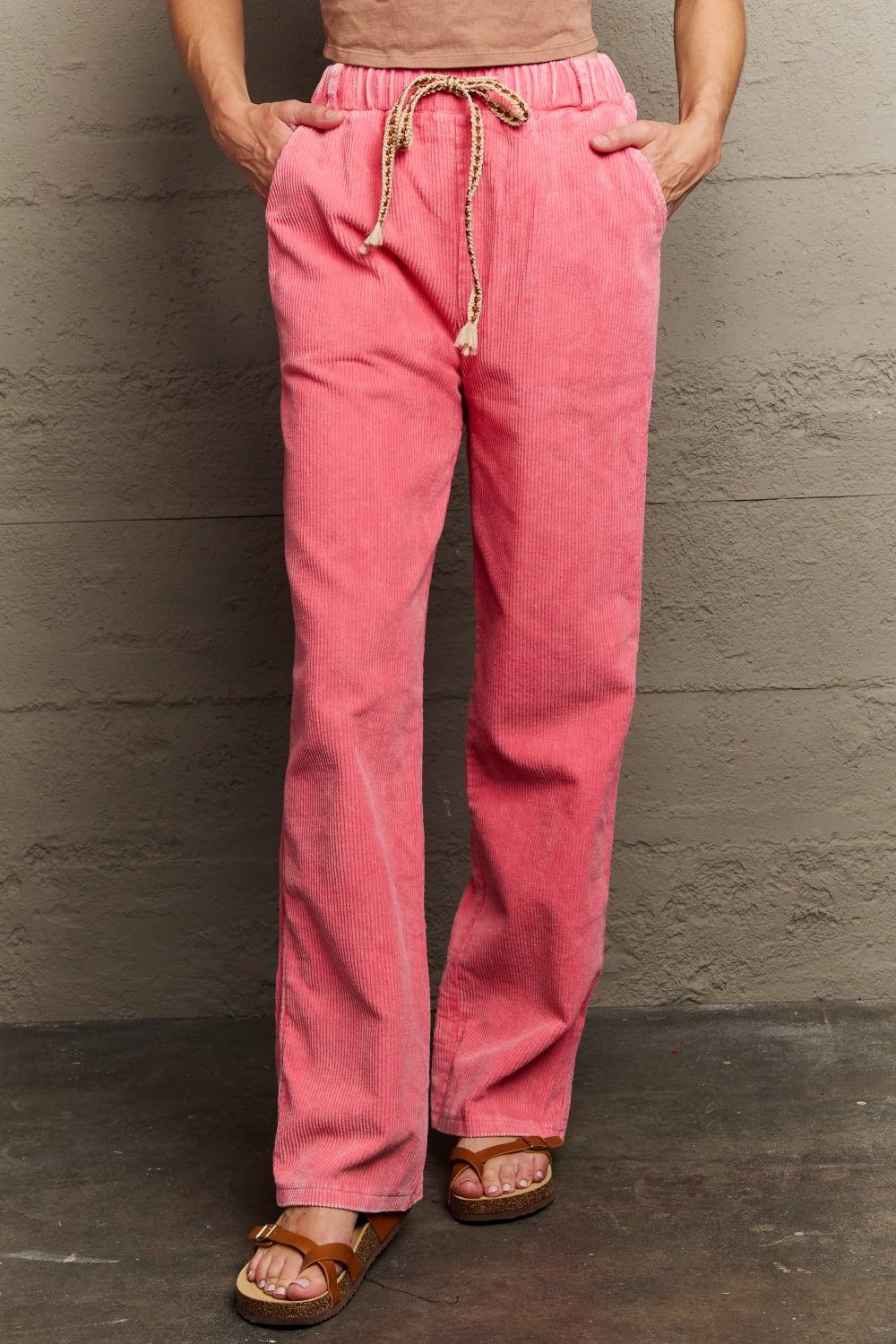 POL Leap Of Faith Corduroy Straight Fit Pants