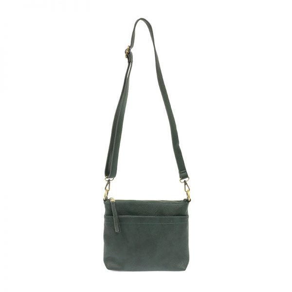 Layla Top Zip Crossbody Bag Green Opal