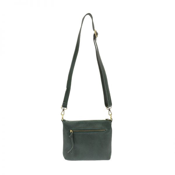Layla Top Zip Crossbody Bag Green Opal