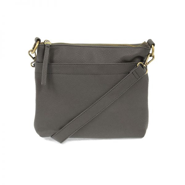 Layla Top Zip Crossbody Bag Charcoal