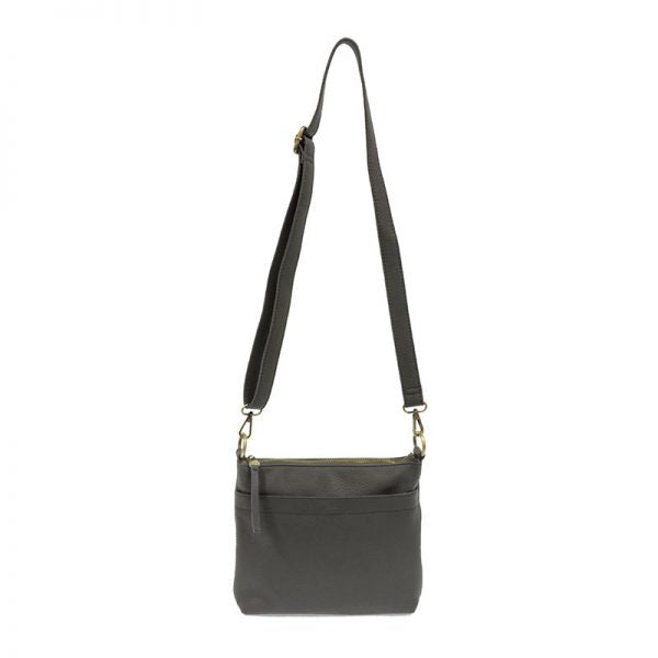 Layla Top Zip Crossbody Bag Charcoal
