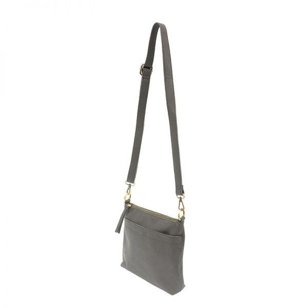 Layla Top Zip Crossbody Bag Charcoal