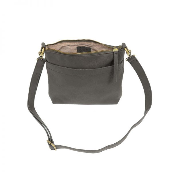 Layla Top Zip Crossbody Bag Charcoal