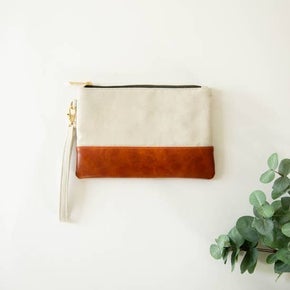 Cream Wristlet