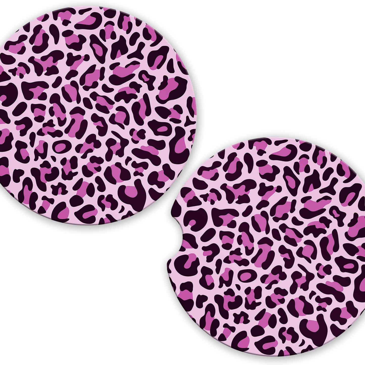 Lilac Leopard Car Coaster