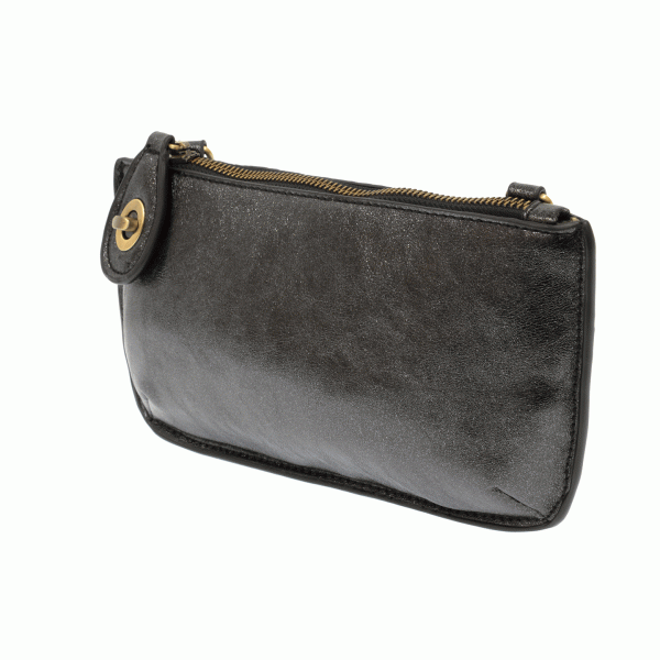 Black Lustre Lux Crossbody Wristlet Clutch