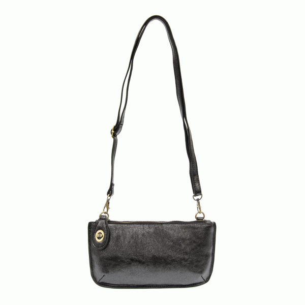 Black Lustre Lux Crossbody Wristlet Clutch
