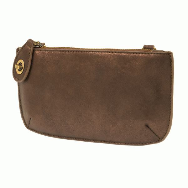 Bronze Lustre Lux Crossbody Wristlet Clutch