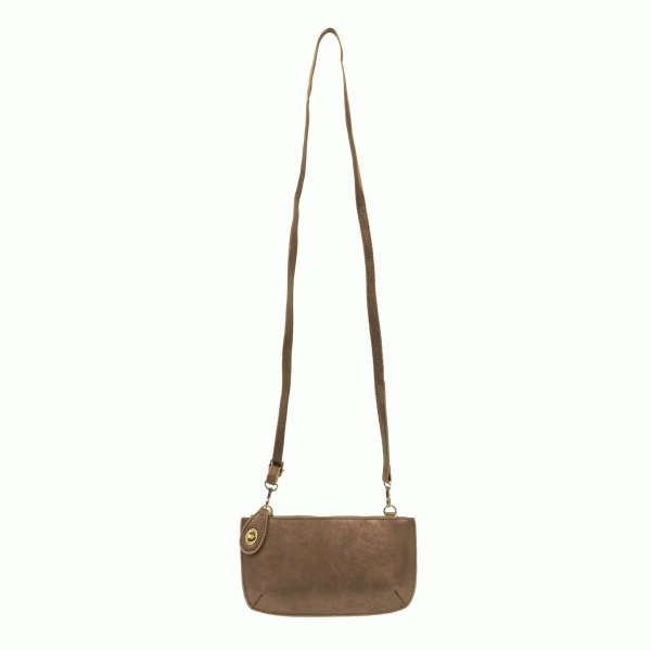 Bronze Lustre Lux Crossbody Wristlet Clutch