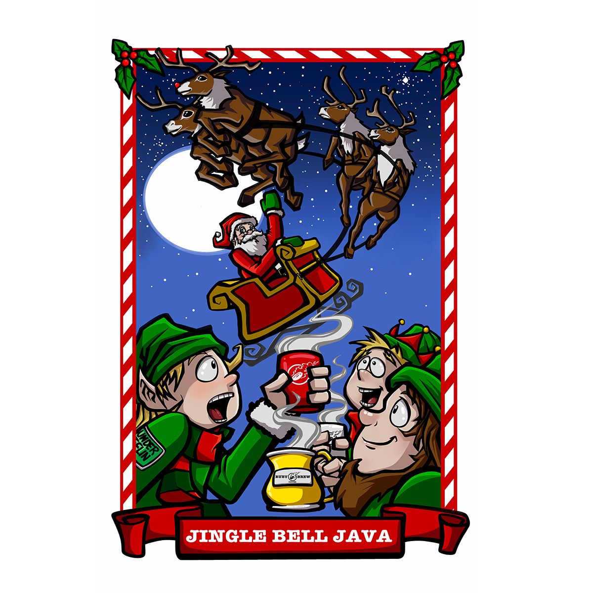 Jingle Bell Java Coffee Blend: Ground / 8 oz