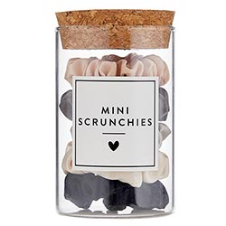 Mini Satin Scrunchies Jar Grey
