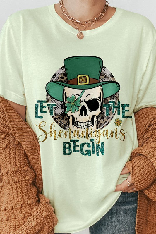 Let the Shenanigans Begin St Patrick's Graphic Tee