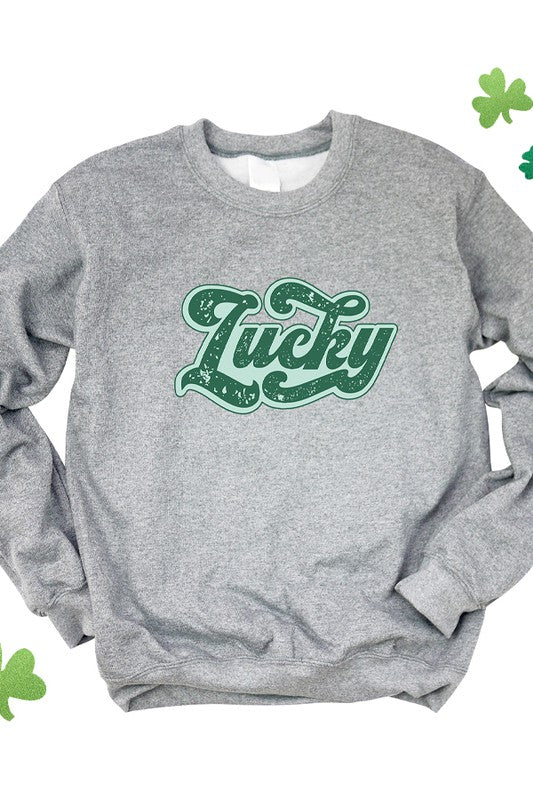 Lucky Retro Rough  Graphic Sweatshirt