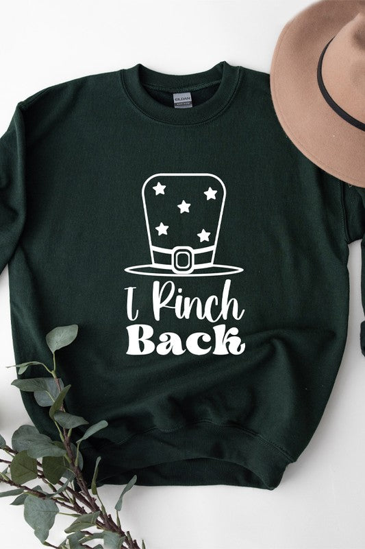 I Pinch Back Hat Graphic Sweatshirt