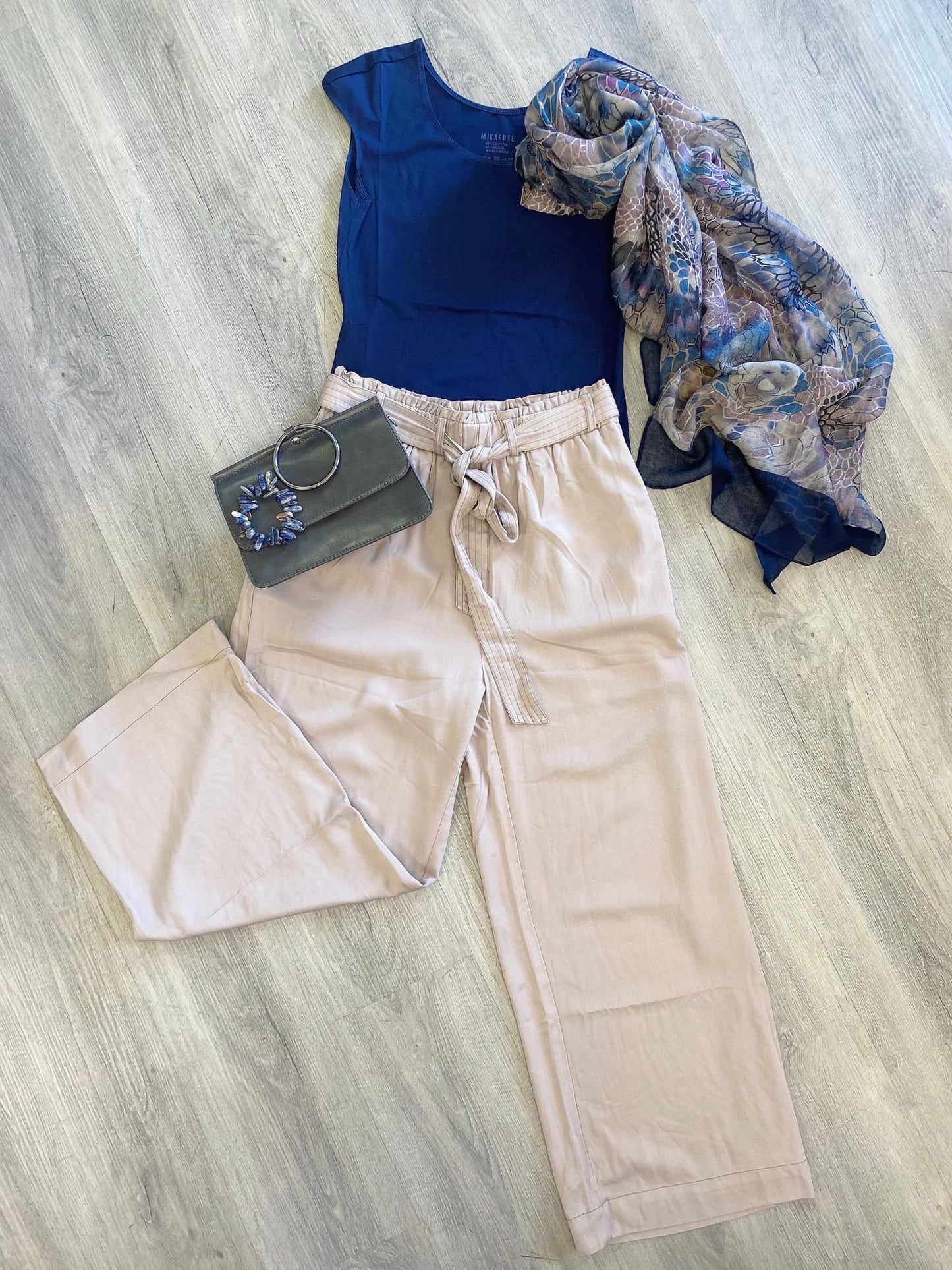 BELTED TENCEL PAPERBAG PANTS