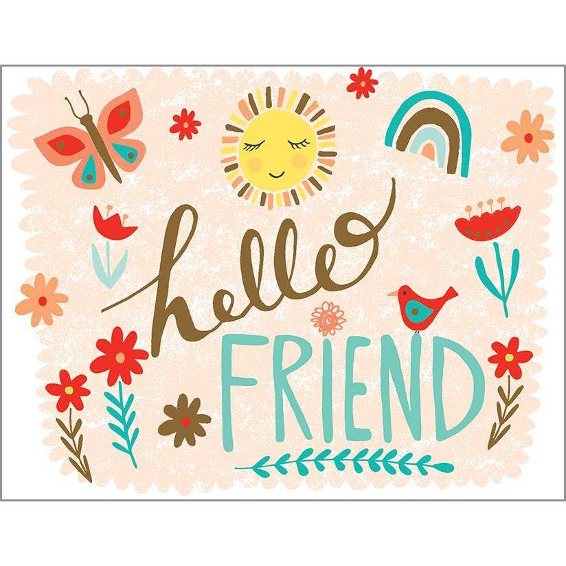 Thinking Of You Card - Hello Friend