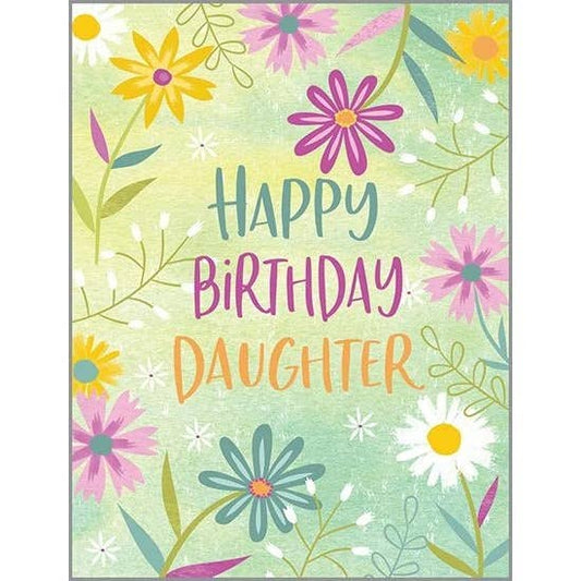 Birthday Card - Daughter Purple Daisies