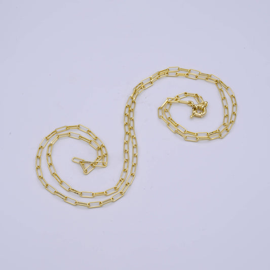 Gold Filled Paper Clip Chain Necklace