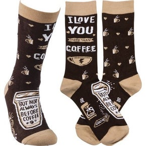 Love you more than Coffee Socks