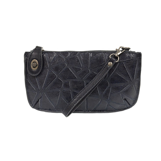Navy Geo Crossbody Wristlet Clutch