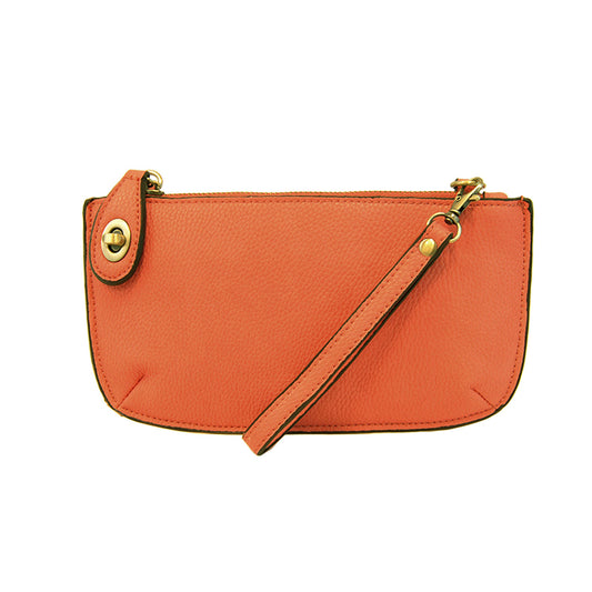 Orange Mini Crossbody Wristlet Clutch