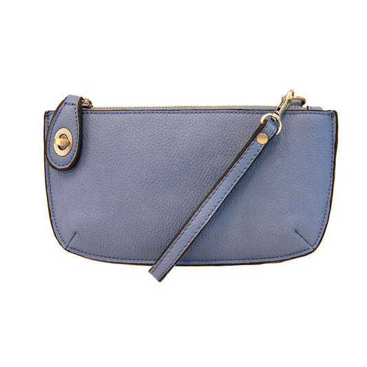 Chambray Blue Mini Crossbody Wristlet Clutch