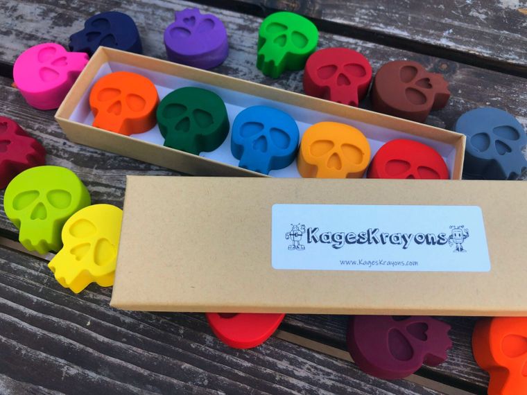 Skull Crayons Gift Box