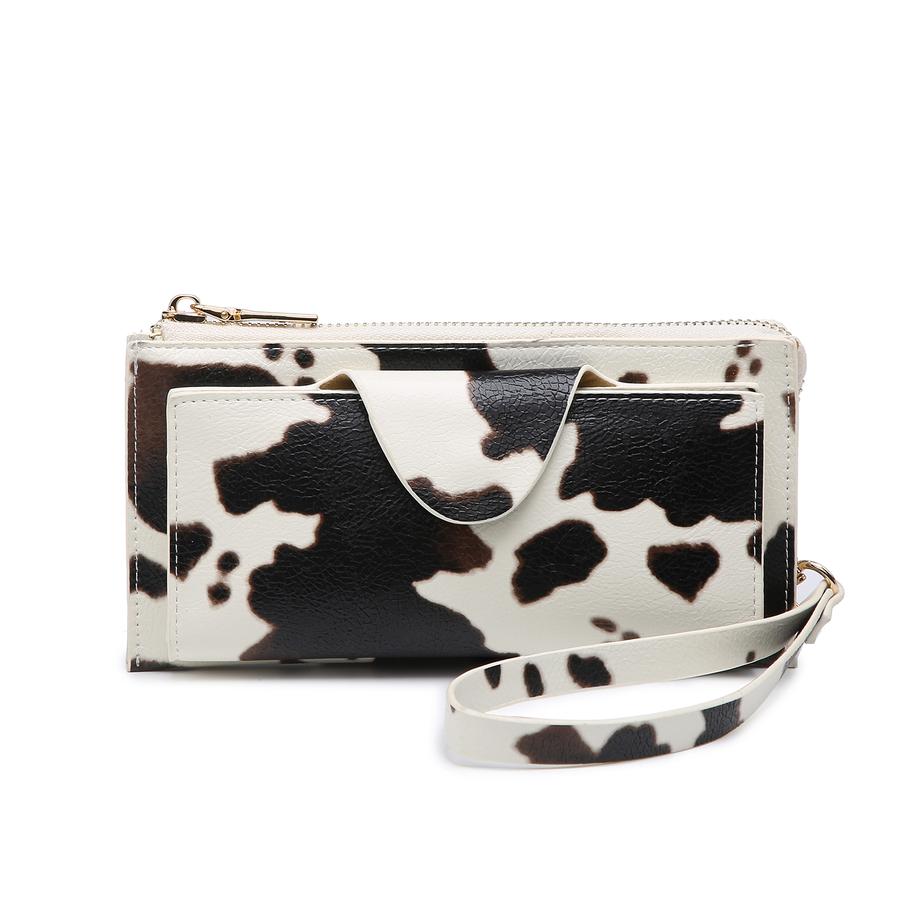 RFID Kyla Wallet Cow Print