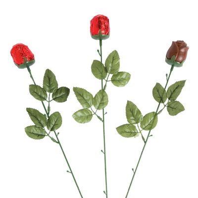 Red Foil-Wrapped Chocolate Candy Rose