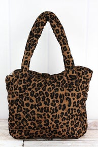 Leopard Puffer Tote