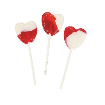 Strawberries & Cream Heart Lollipop