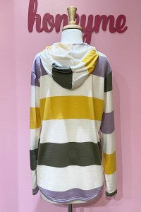 Olive Stripe Hoodie