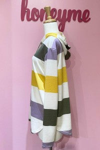 Olive Stripe Hoodie