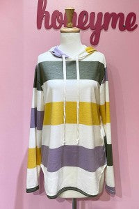 Olive Stripe Hoodie
