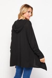 HoneyMe Long Sleeve Black Hoodie